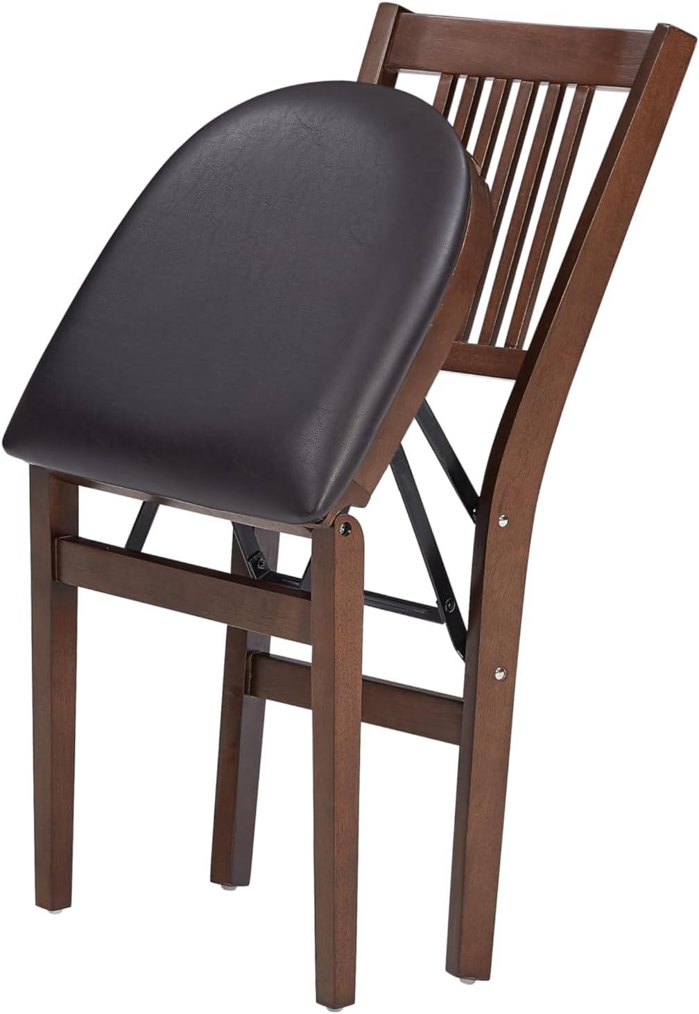 Linon Triena Mission Back Vinyl Dining Chair in Espresso Finish (Set of 2)