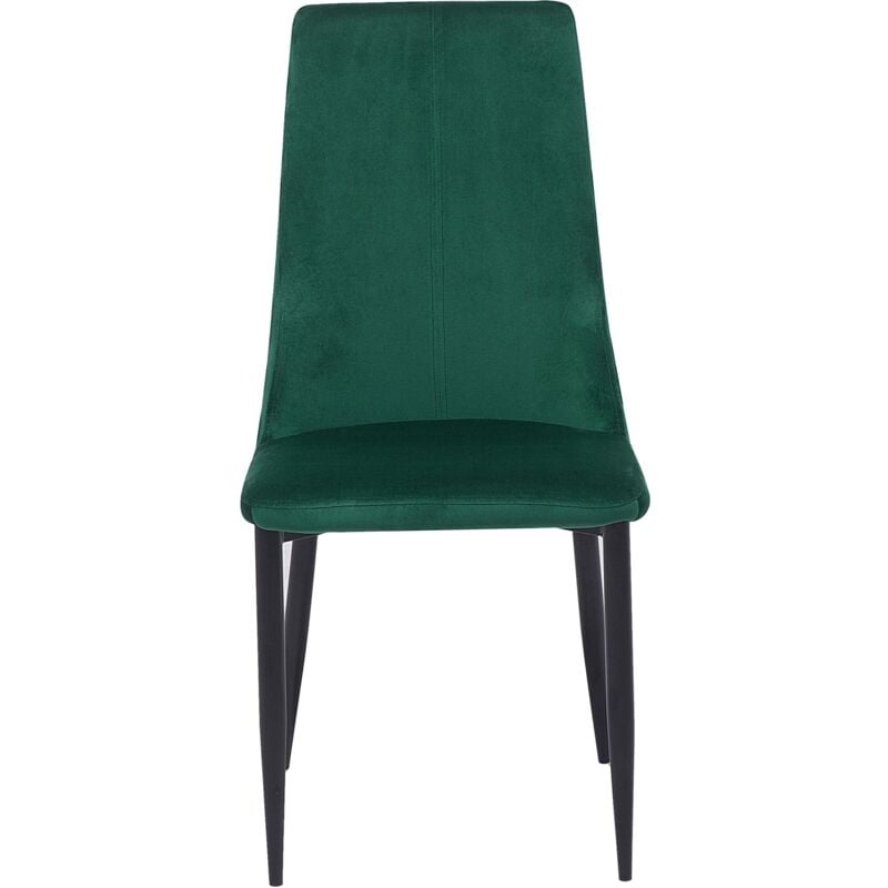 Set of 2 Velvet Dining Chairs Retro High Back Living Room Bedroom Green Clayton