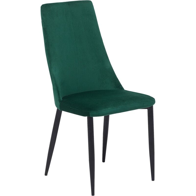 Set of 2 Velvet Dining Chairs Retro High Back Living Room Bedroom Green Clayton