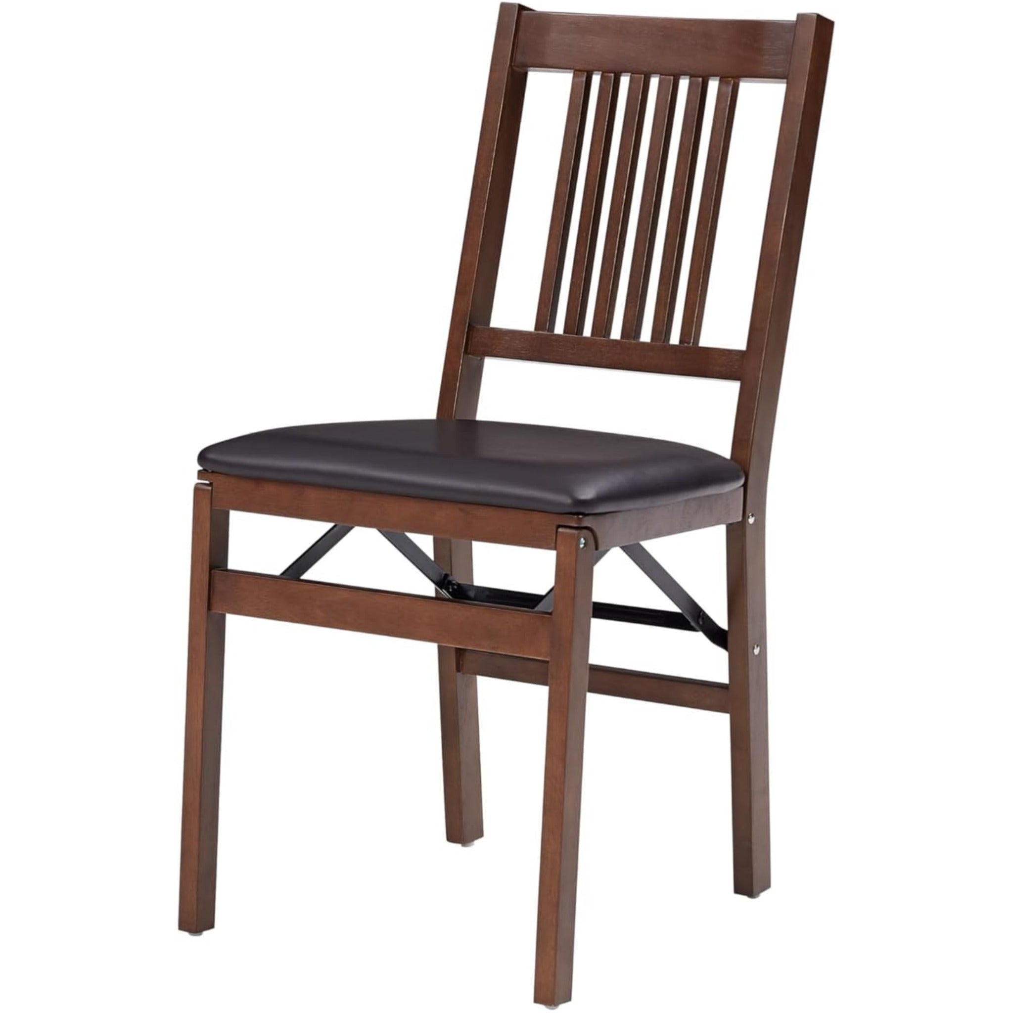 Linon Triena Mission Back Vinyl Dining Chair in Espresso Finish (Set of 2)