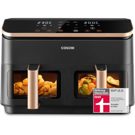 COSORI Heißluftfritteuse – 2 Kammern, 8,5 L, Testsieger, energiesparend