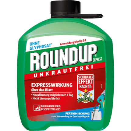 Roundup Express – Unkrautfrei Fertigmischung, 5 L Kanister, gegen Unkraut & Gras