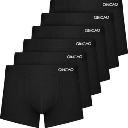 QINCAO Boxershorts Herren – 6er Pack, ohne Zettel, Baumwolle, Gr. S–4XL
